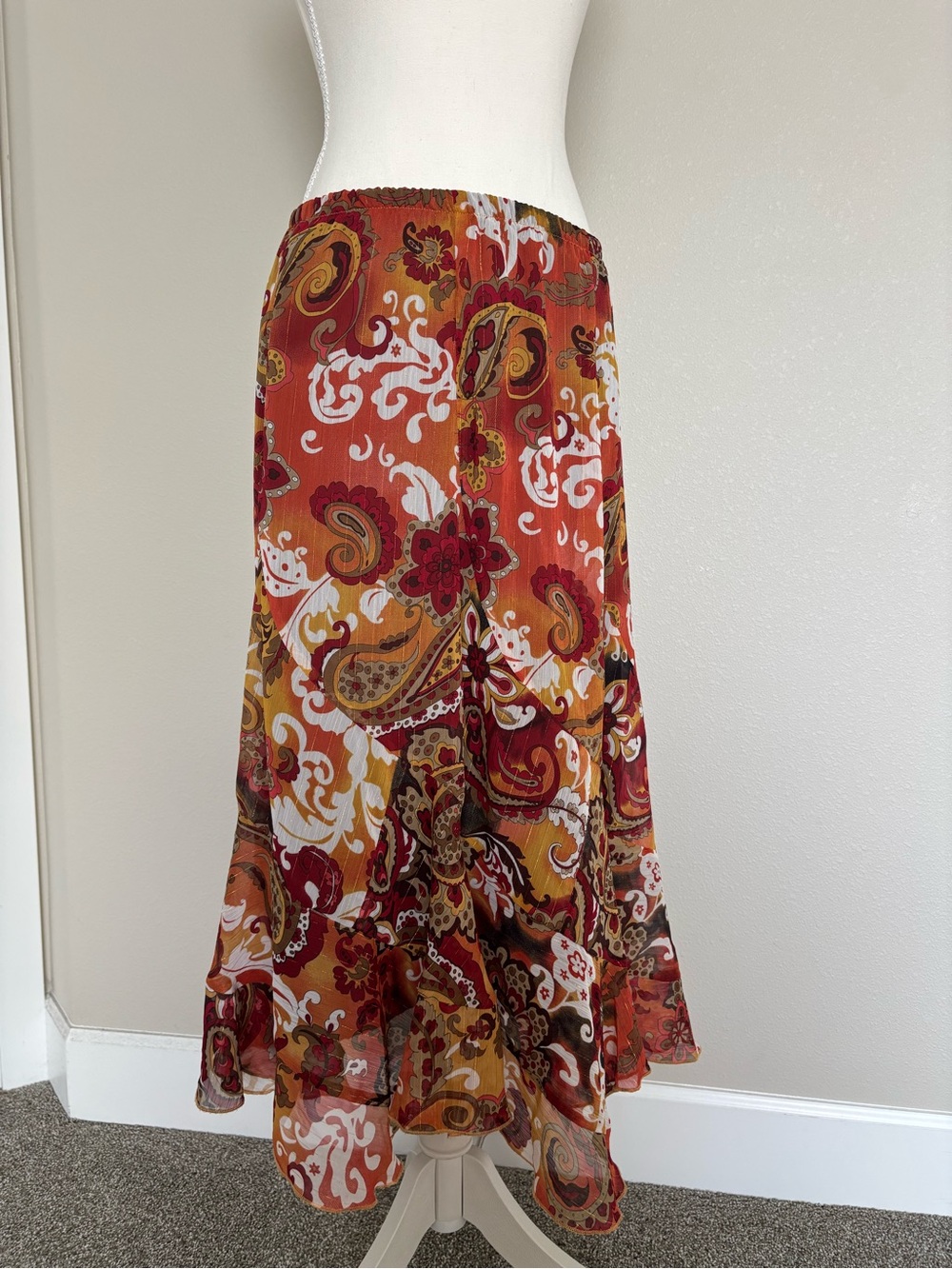 Notations Paisley Skirt